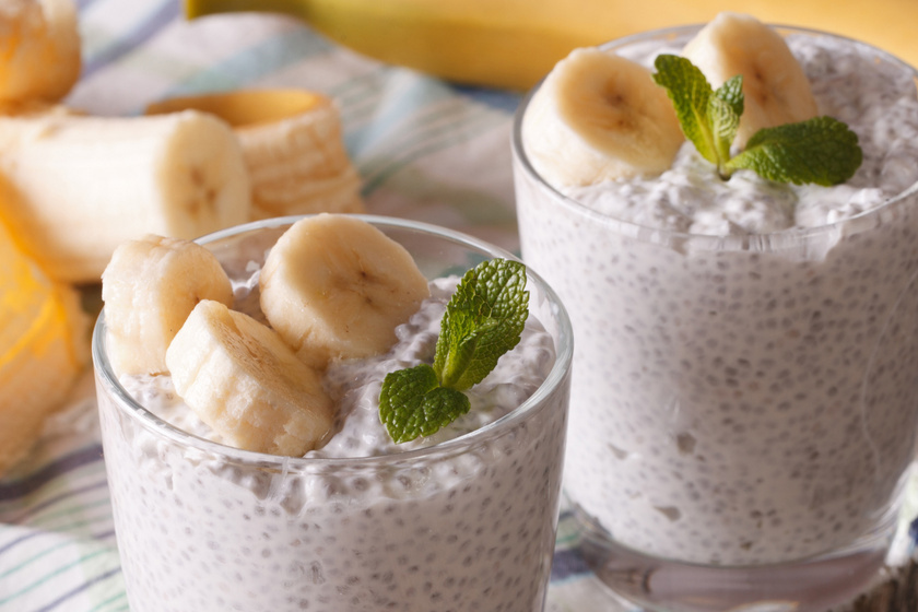 banános chia puding